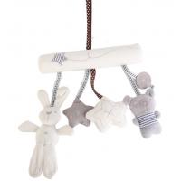 China Baby rabbit car hanging music bed around safety seat hanging piece plush toy baby toy lathe hanging on sale
