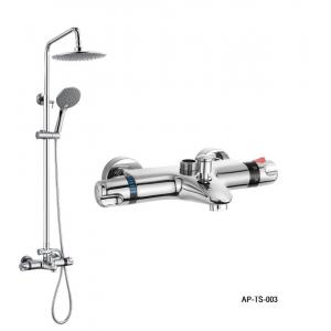 China Thermostatic Shower Set,Wall Mounted Bath Shower Mixer Thermostatic Bath Shower Faucet With Diverter supplier
