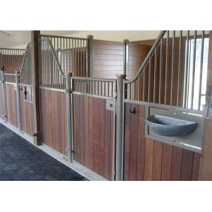 Full Weld Metal Prefab Horse Stables , Outdoor Pole Barn Horse Stall Door Kits