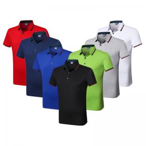 Silk Cotton Custom Embroidered Polo Shirts Athletic Stretch Moisture Wicking