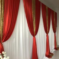 China New Design Wedding Backdrop Party Decoration Curtains Cross Valance High Quality Wedding Backdrop on sale