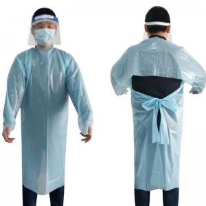 Anti - Statics CPE Disposable Protective Gowns Thumb Loop Dustproof Civil Usage