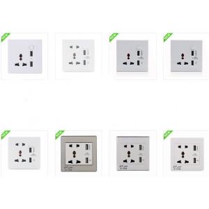 China Dual USB Wall Power Socket/ white 5v 2.1 A supplier