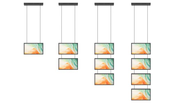 21.5'' High Brightness Multi-Screen Hanging Window Display with RK3568 Android 11 (RK3288, RK3588, Single Media Player optional)