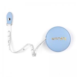 Wintape Fashion Hot Stamping Logo Round Shape Multi-Color Mini Cute Blue Leather Tape Measure