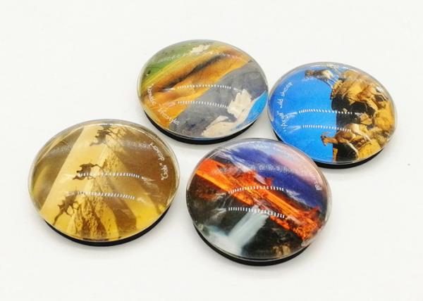 Eco Friendly Round Refrigerator Magnets 40mm / 50mm Exclusive Artwork Design