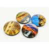 Eco Friendly Round Refrigerator Magnets 40mm / 50mm Exclusive Artwork Design