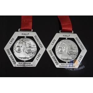 Spinning Sports Running Award Medallions , 5k 10k Marathon Custom Race Medals