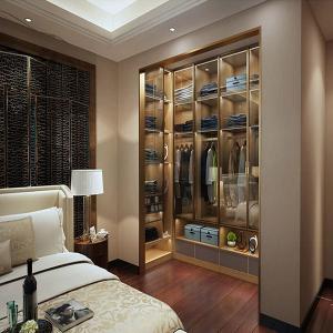 Metal modular custom stainless steel wooden designs modern bedroom closet wardrobe