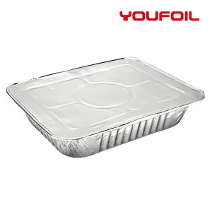 Penetration Resistant Rectangular Aluminum Foil Container Half Size Pan With Lid