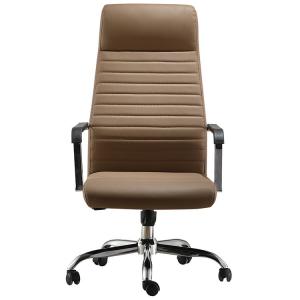 Stacking Leather Executive Leather Office Swivel Chairs 320m Base Metal Frame SGS
