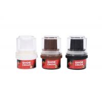 China Black Cream Colored Shoe Polish With Applicator Brush 2 In 1 Efficient Shoe Polish on sale