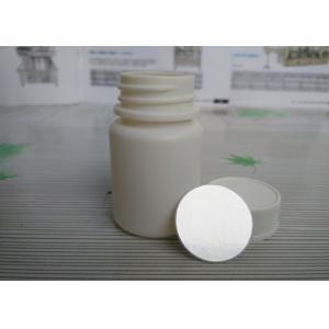 HDPE 35 Ml Plastic Tablet Bottles Round Shape For Medicine Packaging