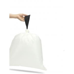 HDPE Material Recycled Drawstring Garbage Bags 10 - 25MIC White Color