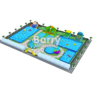 Outside Customized Family Fun Inflatable Water Park Games On Land