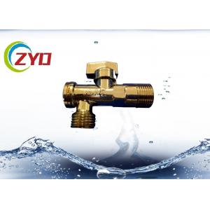 Plastic Handle Brass Plumbing Valves Anti Corrosion Chrome Plated Surface