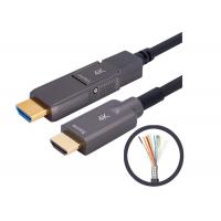 China Armored HDMI 2.0 Optical Cable 200CU Stainless Steel Construction on sale