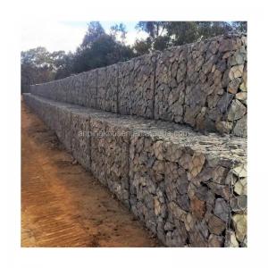 China Woven Mesh Galvanized Gabion Stone Wall Cage for Garden Decoration and Retaining Wall supplier