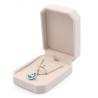 Personalized Jewelry Velvet Box Hot Stamping Suede Plastic Necklace Jewelry Box