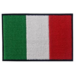 Uniform Iron On Embroidery 7.5cm Italy Flag Patch Pantone Colors