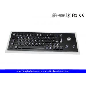 Compact USB Industrial Computer Keyboard with Optical Trackball and Korean Layout