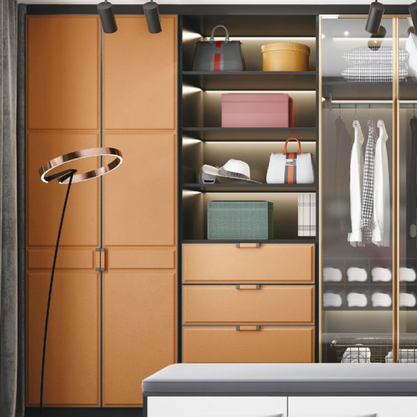 Mjmhd CYLD-010 Customizable Shaker Style Wardrobe Door - 22mm ENF Certified Particle Board with PVC Laminate, Aluminum Edge Banding, Moisture-Resistant for Modern Bedroom and Closet