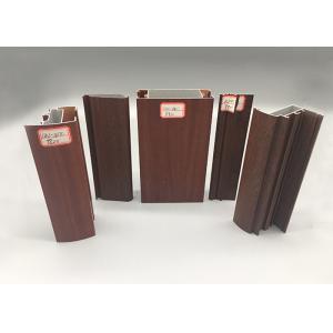 China Smooth Wood Finish Aluminium Profiles Alkali Resisting Mechnically Polishing supplier