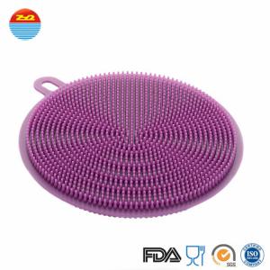 China as seen on tv 2018 Durable Eco-friendly Soft Silicone household items Cleaning Brush sponge supplier