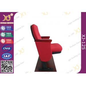 Plastic Small Back Auditorium Chairs , Folded Auditorium Church Chairs With Writing Pad
