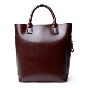 China Cowhide Bucket Bags  Women  Genuine Cow Leather Tote Bag supplier