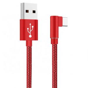 2m 3m Type C USB Cables 4 Core Data Cable 90 Degree Right Angle USB Cable