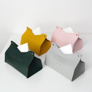 Retro Car Design Leather Square Tissue Box Holder for Reusable Toilet Paper and Decor