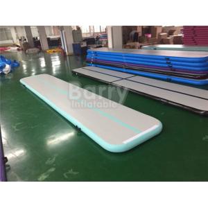 China Mint Green 3m 4m 5m 6m 7m 8m 9m 10m Long 20cm Thick Air Track  , Tumble Track For Home supplier