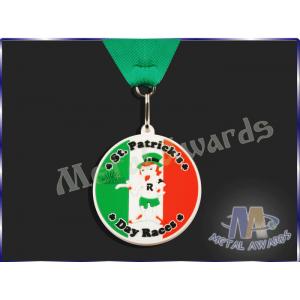 China 2D Or 3D Soft Kids Plastic Medals Bulk , Childrens Football Medals Snap Hook Attached wholesale