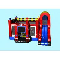 China 0.55mm PVC Tarpaulin Kids FireTruck Themed Jumping Castle on sale