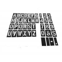 China Custom Printing PVC Stencil Number and Letter Rectangle Interlocking Plastic Stencil on sale