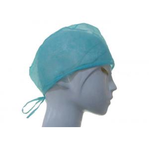 Breathable Disposable Surgical Caps Polyproplene Non Absorbent With Ribbons Tie