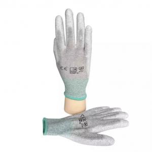 Anti Static ESD Glove Lint Free ESD PU Coated Palm Fit Gloves Carbon Fiber Antistatic Safety Work Gloves