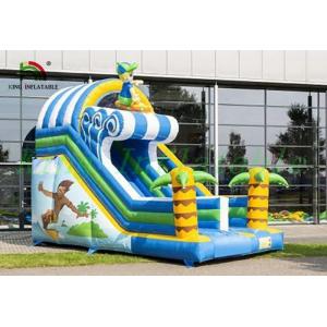 Tropical Inflatable Dry Slide , Surfing Happy Boy PVC Slide For Kids