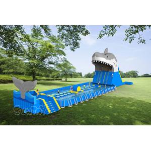 Amusement Water Park 0.9mm Plato Inflatable Shark Slide