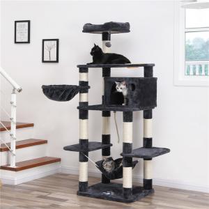 China Sturdy Modular Cat Scratch Tower Jumbo 69 Black Color Free Stand Stable supplier