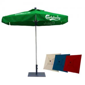 China Outdoor Folding Advertising Beach Umbrellas Aluminum Pole Material supplier