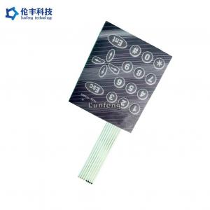 Self Adhesive Polyester PET Flat Membrane Keyboard with metal domes