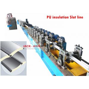 China Polyurethane Foam Filled Rolling Shutter Slat Machine, PU insulation Slat line supplier