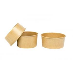 Hot & Cold Round Kraft Paper Bowls Custom Water Based Ink Flexo Printing