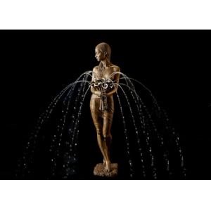 China Outdoor Decoration Bronze Ballerina With Flower Water Sculpture Fountain wholesale