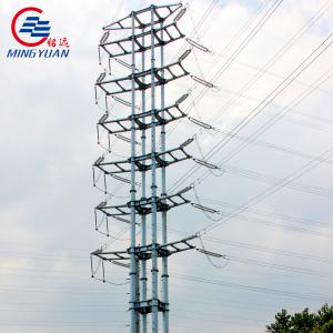 Terminal Transmission Line Steel Pole Tower  66kV 120KM/H