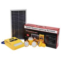 China solar led home lighting system with 4 bulbs 2 USB ports FM radio on sale