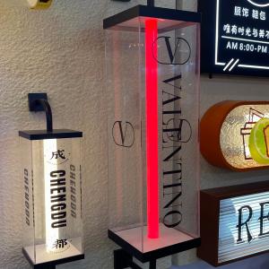 Custom double sided illuminated acrylic light 3d metal led advertising light boxes