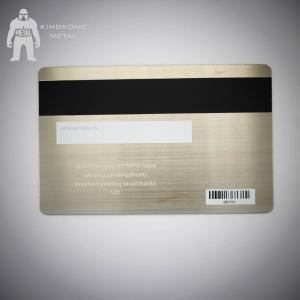 China Bespoke Brushed Metal Business Cards , Silver Metallic Print Business Cards  304 Steel supplier